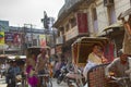 taxi rickshaw with a passenger Royalty Free Stock Photo