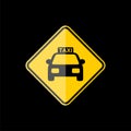 Taxi road sign on dark background