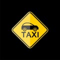 Taxi road sign on dark background