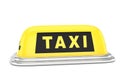 Taxi roof sign. 3D rendering.