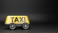 Taxi Roof Sign on Wheels with Copyspace