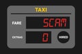 Taxi scam - taxi is cheating with meter