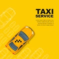 Taxi service concept. Vector banner, poster or flyer background template.