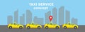 Taxi service concept. Vector illustration