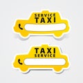 Taxi service sticker form sign phone