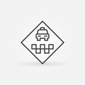 Taxi Services vector concept icon in outline style