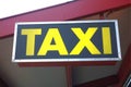 Taxi Sign Royalty Free Stock Photo