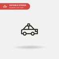 Taxi Simple vector icon. Illustration symbol design template for web mobile UI element. Perfect color modern pictogram on editable Royalty Free Stock Photo