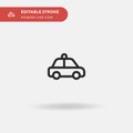 Taxi Simple vector icon. Illustration symbol design template for web mobile UI element. Perfect color modern pictogram on editable Royalty Free Stock Photo