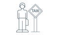 Taxi stand. Premium quality graphic design icon.