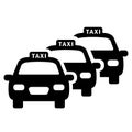 Taxi stand vector icon