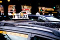 Taxi in Stockholm City Royalty Free Stock Photo