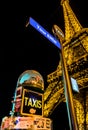 Taxi stop by the Eiffel Tower, Paris, France