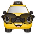 Taxi in sunglasses Royalty Free Stock Photo