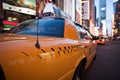 Taxi in Times Square Royalty Free Stock Photo