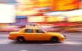 Taxi at Times Square in NYC Royalty Free Stock Photo