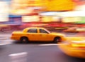 Taxi at Times Square in NYC Royalty Free Stock Photo