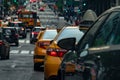 Taxi traffic new york city Royalty Free Stock Photo