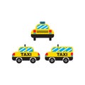 Taxi Transport Car Cab Vector and Icon for App and Website