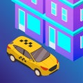 Taxi vector car illustration. Transport icon, symbol of transportation. Vehicle traffic banner design. Speed delivery. Royalty Free Stock Photo