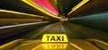Taxi at warp speed Royalty Free Stock Photo