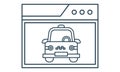 Taxi website icon. taxi software concept vector illustration.