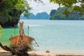 Taxi wooden boat Royalty Free Stock Photo