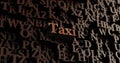 Taxi - Wooden 3D rendered letters/message