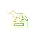 Taxidermy gradient linear vector icon