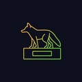 Taxidermy gradient vector icon for dark theme