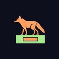 Taxidermy RGB color icon for dark theme Royalty Free Stock Photo