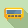 Taximeter accessory icon flat vector. Cab meter face