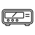 Taximeter bill paper icon outline vector. Cab passenger time