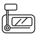 Taximeter cab control icon outline vector. Vehicle journey control