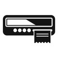 Taximeter cab paper icon simple vector. Travel service