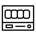 Taximeter delivery icon, outline style