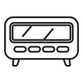 Taximeter delivery icon outline vector. App car map