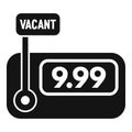 Taximeter delivery icon simple vector. App car map