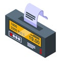 Taximeter device icon isometric vector. Driver cab Royalty Free Stock Photo