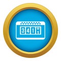 Taximeter icon blue vector isolated