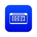 Taximeter icon digital blue