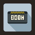 Taximeter icon, flat style Royalty Free Stock Photo