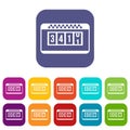 Taximeter icons set