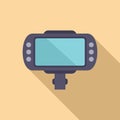 Taximeter trip icon flat vector. Cab app Royalty Free Stock Photo