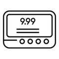 Taximeter trip icon outline vector. Cab app Royalty Free Stock Photo