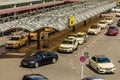 Taxis at Berlin Tegel - Otto Lilienthal Airport Parking, DE, TXL, EDDT Royalty Free Stock Photo