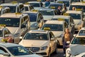 Taxis at Berlin Tegel - Otto Lilienthal Airport Parking, DE, TXL, EDDT Royalty Free Stock Photo