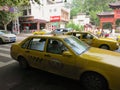 Taxis on Chinese City Street