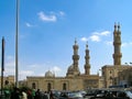 Taxis drivers waiting  in front of  Muhammed Ali Mosque Royalty Free Stock Photo