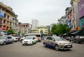 Taxis on street at Halong city in Quang Ninh, Vietnam